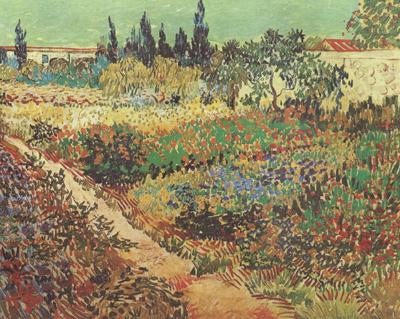 Flowering Garden with Path (nn04), Vincent Van Gogh